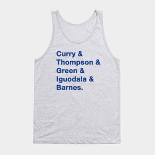 2015 Golden State Warrior Greats Blue Tank Top